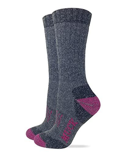 MUCK Boot Ladies Merino Wool Heavyweight Mid Calf Boot Socks 2 Pair Pack