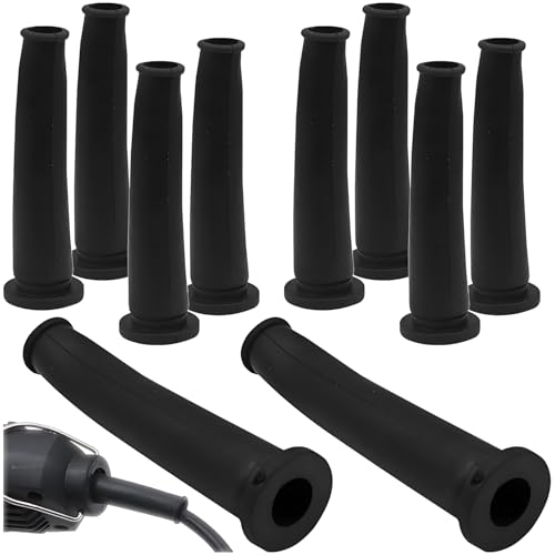 Seutmrou 10 Piezas Funda de goma para cables, Protectores de Cable de Alimentación, Cubierta protectora de goma de alambre Adecuado para Amoladoras Angulares, Taladros y Herramientas Eléctricas