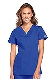 Cherokee Women's V-Neck Top, Royal, X-Large