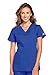 Cherokee Workwear Originals Women's Knit V-Neck Solid Scrub Top Medium Royal