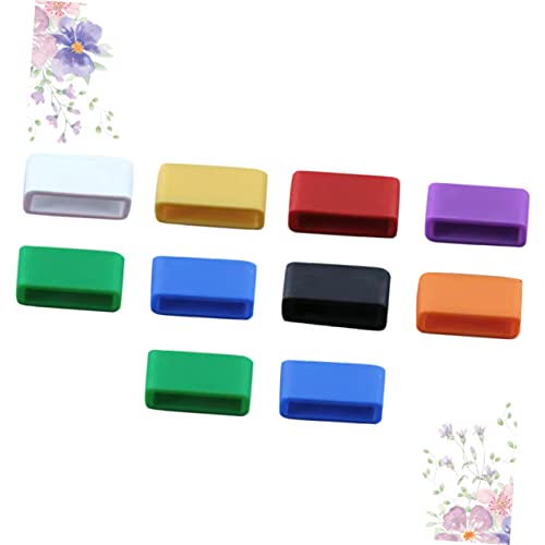 CHILDWEET 10pcs Watch Ring 16mm Watch Strap Silicone Watch Band Ring Removal Watch Strap Loop Silicone Watch Band3