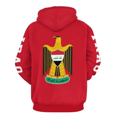 Sweat à capuche Irak 3D de qualité supérieure imprimé aigle premium - 3