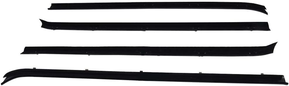 PIT66 Window Sweep Felt Weatherstrip Seal Kit Compatible with 1981-1991 Chevy Jimmy Trucks Replaces FO1930103/4, 4Pcs Front&Rear