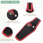 M METERXITY Garden Pruner Sheath, Portable Canvas Pruning Shears Sheath Plier Holder for Belt, Garden Scissors Case for Hand Pruner/Garden Shears/Clippers [Red-Black]