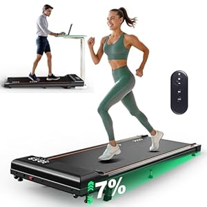 Orisyn Walking Pad Treadmill voor huis met een helling van 7%, looptapes met 2,25 pk motor en 1-6 km/u snelheid, 7-laags loopvlak, geen structuur van Infordhelany