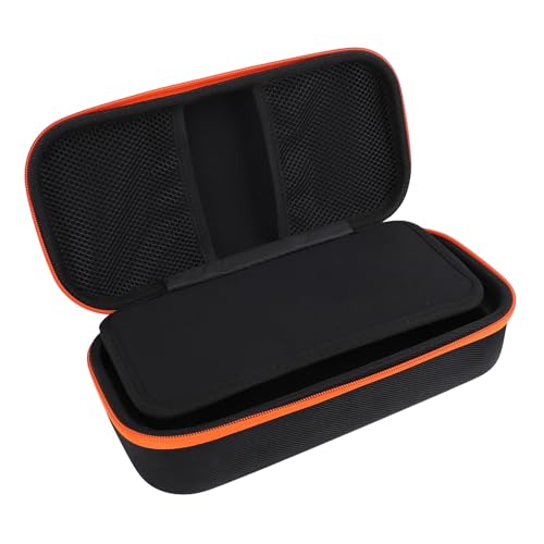Tomantery Wireless Mic Case, Multi Pockets Versatile Black Protective Portable Wireless Microphone Storage Box for Home Camping