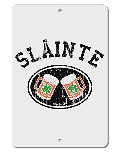 EpochSign Slainte - Saint Patrick's Day Irish Cheers Plaque Murale en métal Vintage 20 x 30 cm Cover
