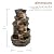 Alpine Corporation 39" Tall Outdoor 5 Tiered Natural Look Rock Water Floor Fountain with Replaceable Lights, Brown