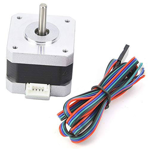 Nema 17 Stepper Motor, 42BYG-34015-22B DC 4.0V 1.2A 2 Phase Bipolar 1.8° Stepping Motor for CNC 3D Printer CNC Engraving Machine Automation Equipment Security Monitoring Stage Lighting and Robot 34mm