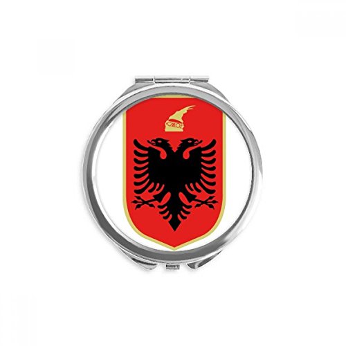 Miroir albanie tirana rond de poche le cadeau souvenir idéal avec emblème national