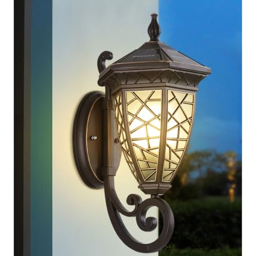 Lanterne murale extérieure solaire applique induction pour éclairage cour et jardin - 7