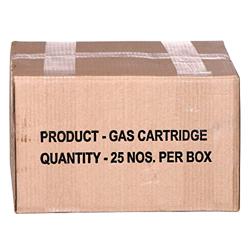 Image of SHoRI Portable Gas Cartridge with Ideal Butane + C3H8 Combination CG51 Easy to Use Perfect Suitable for Camping Stove, Small Stove, Flame Torch, Welding Fuel Gas,(Universal Nozzle /Pin) (Pack of 25)