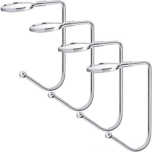 Sunshane Christmas Stocking Holders Mantel Hooks Hanger Christmas Safety Hang Grip Stockings Clip For Christmas Party Decoration, Silver (4) #TOP6