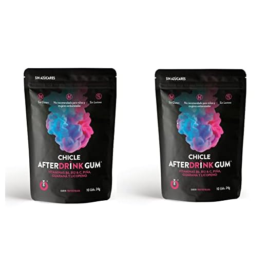 WUG CHICLE AFTERDRINK GUM Pack 2 doypacks - Antirresaca