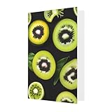 Tarjeta de felicitación de kiwi verde, 4 x 6 pulgadas, embalaje de sobre en forma de corazón y adecuada para todas las ocasiones.