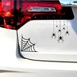 XTRAYXRAY Corner Spider Web Decal Sticker Spider Sticker Cobweb Spiders for Car Truck Wall 2Pack (Black)