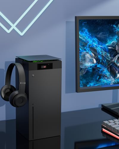 Image of DEPGI Cooling Fan for Xbox Series x, Featuring Automatic Fan Speed Adjustment Based on Temperature, LED Display Screen, Low Noise, Easy Installation, 3 speeds, with RGB LED