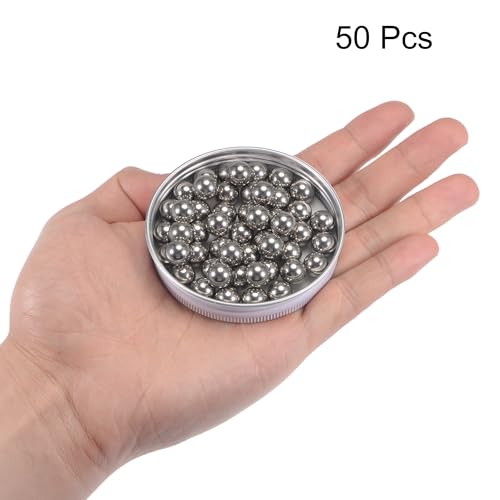 sourcing map 50 Stück Präzisionskugeln 9.5mm Durchmesser 201 Edelstahlkugeln G100 für Kugellager