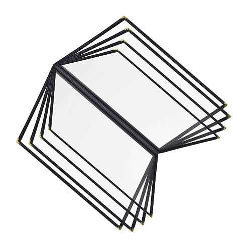 CHILDWEET Menu Clear Case Book Hardcover Wine Holders Commercial Film Folders for Binders Restaurant Recipe Cover Transparent Page PVC