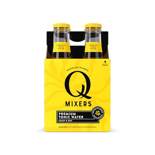 Image of Q MIXERS Tonic Water, Premium Cocktail Mixer Made with Real Ingredients, 6.7 Fl Oz Bottles (Pack of 4)