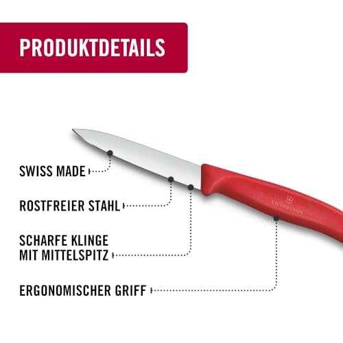 Foto von Victorinox Swiss Classic Schäl- und Gemüsemesser-Set, 2tlg, 8 cm, Rot
