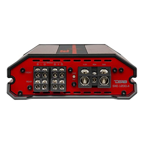 DS18 SXE-1200.4/RD Car Amplifier Stereo Full-Range Class A/B 4-Channel 60x4 RMS @4 OHM 1200 Watts - Powerful and Compact Amp for Speakers in Car Audio System by DS18 - Image 7