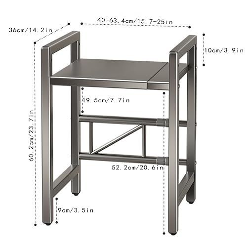 Support de four à micro-ondes rétractable avec étagère de rangement cuisine