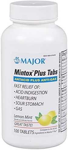 Mintox Plus Tabletas antiácidas - 100 unidades.