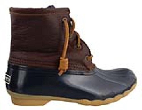 Sperry Women's Saltwater Tan Dark Brown Rain Boot
