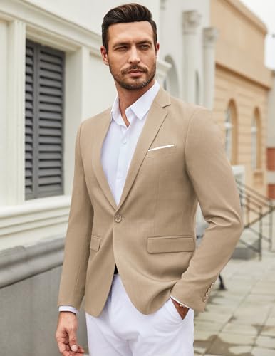 Image of COOFANDY Mens Casual Blazer Suit Jackets One Button Sport Coats Lightweight Business Sports Jackets