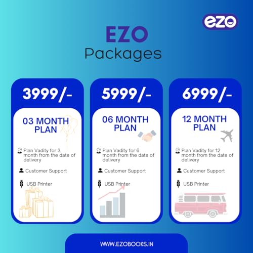 Image of EZO 58MM 2inch Thermal Billing Machine | USB Thermal Receipt Printer with 5 Rolls & Software Subscription (USB + 3 Months Software Subscription)