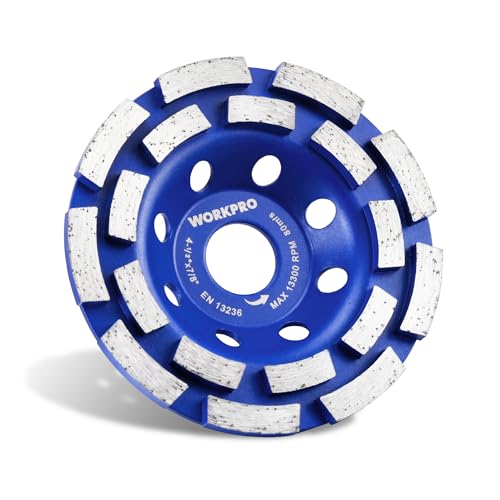 WORKPRO 4.5 Diamond Concrete Grinding Wheel Double Row Cup Wheel