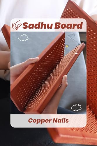Tabla de clavos Sadhu grande en cobre, artesanía de 8 mm para meditación y yoga 4