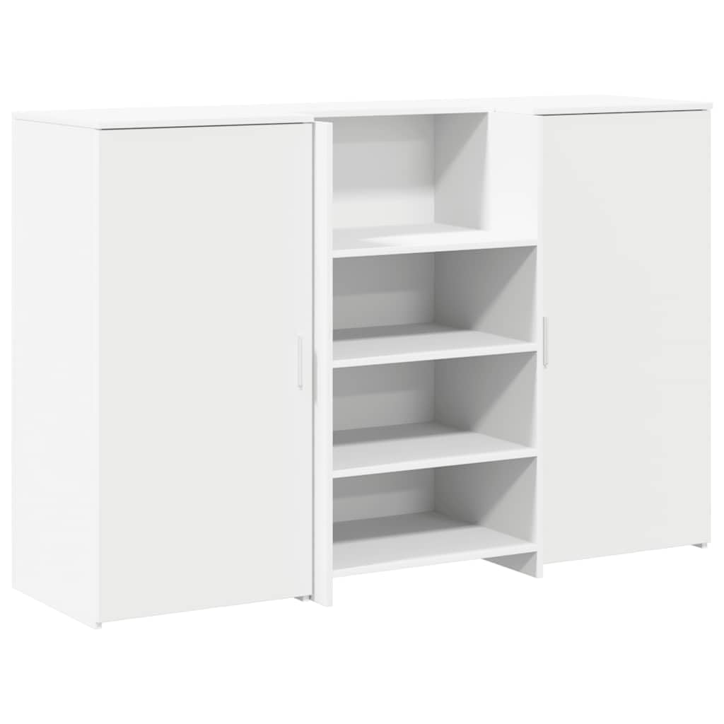 vidaXL Empfangstheke Weiß 155x50x103,5 cm Holzwerkstoff – Empfangstresen, Kassentheke