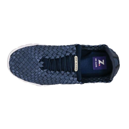 Image of Zee Alexis Women's Danielle Sneakers | Breathable Lightweight Flexible Casual Comfortable Slip-On No-Tie Elastic Laces Woven Shoes