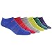 adidas Women's Superlite No Show Socks (6 Pack), One Size, Bold Blue/Flash Red//Light Onix/Frozen Yellow/EQT Green/Super Purple