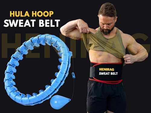 Image of Hula Hoop with Adjustable Weights, Auto-Spinning Ball, Fitness Exercise Hoop Henirag for Men & Women Adults and Kids-Multi Color(Design-3)