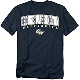 LOGOVISION George Washington University Arch Logo Unisex Adult T Shirt, Navy, Large
