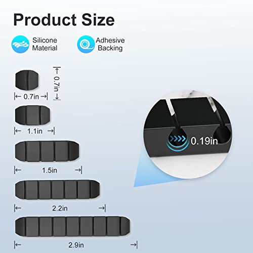313 Pezzi Kit di Organizzatore di Cavi con 65