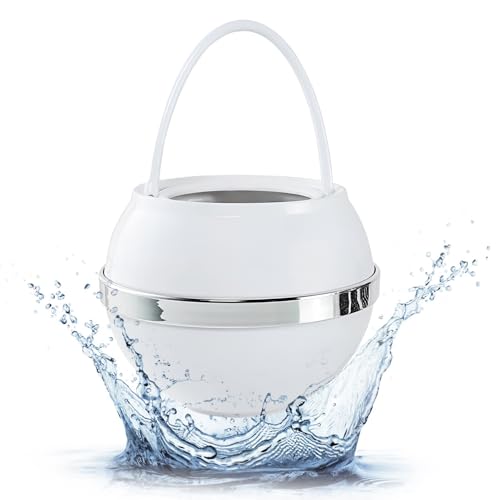 Crystal Quest Bath Ball Water Filter for Bathtub - 3-Stage Filtration, Removes Chlorine, Chloramine & Byproducts, 2,500 Gallons, BPA Free, pH Balanced Water, Fits Most Tubs, Easy Install - White