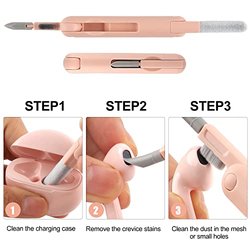 Enfudid Kit de limpeza de eletrônicos 7 em 1 – Kit de limpeza de teclado, ferramenta de limpeza mult