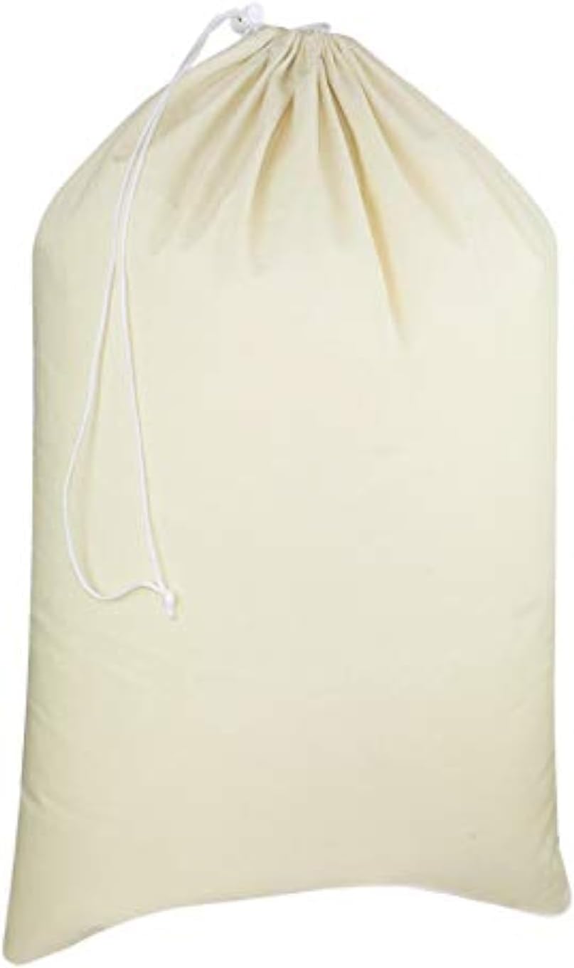 COTTON CRAFT Extra Large Laundry Bags - Heavy Duty Cotton Canvas Drawstring Closure Washable Laundry Bag - Back to School Travel College Dorm Basket Hamper Liner Toys Clothes Organizer Sack -XL 28x36
