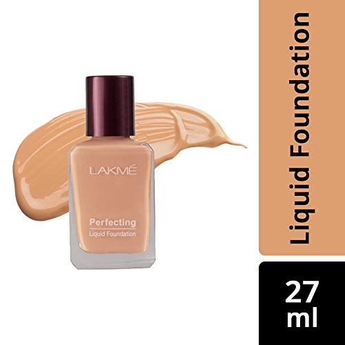 Image of LAKME Rose Natural Face Powder For Oily Skin, Soft Pink, 40G And Perfecting Liquid Foundation Medium Coverage, Coral, 27Ml