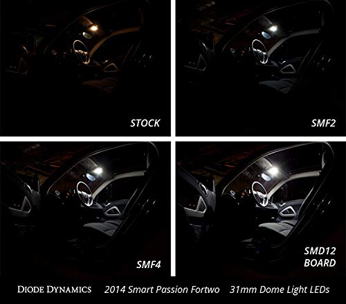 Lámpara LED Dome Light para Smart Fortwo 2010-2016 36mm Cool White miniatura 4