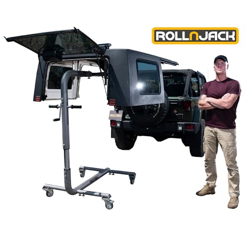 Image of Hard Top Remover Lift for Jeep Wranglers: 1997-to-Present JK JKU JL JLU TJ CJ, 2&4 Door Lifted Jeeps, 4 Door Bronco. Easy Assembly. One Person System. Hardtop Removal /Installation in Minutes. Patented