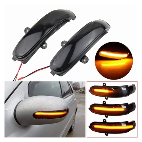 Intermitentes LED espejo para Benz Clase C W203 2001-2007 dinámicos 6
