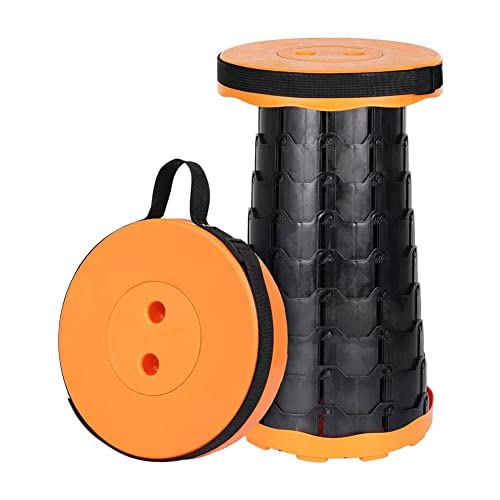 Image of VOLIXOD Foldable Telescoping Stool Portable, Retractable Stool for Adults, Upgraded Collapsible Folding Seats with Load Capacity 550lbs, Camping Stools for Adults