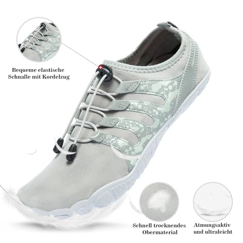 Image of Men's Hike Barefoot Quick-Dry Sports Shoes Wide Toe Aqua for Swim Diving Surfing Kayaking Pool Beach Walking