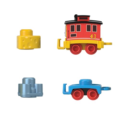 Thomas & Friends Locomotive à Pousser Thomas et Ses Amis Mon Premier Fourgon-Frein Bruno, Train avec Marchandise à empiler pour Les Enfants à partir de 18 Mois, HXP56