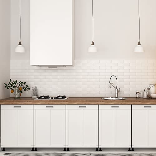 Image of Ravinte 3 Pack 4-1 /2 Inch Kitchen Square Cabinet Handles Matte Black Pulls Black Drawer Pulls Kitchen Cabinet Hardware Handles